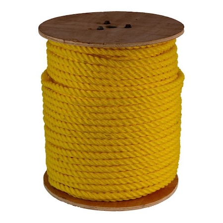 General Work Products 3-Strand Twisted Polypropylene Rope Monofilament, Yellow 5/16 PPM5/16